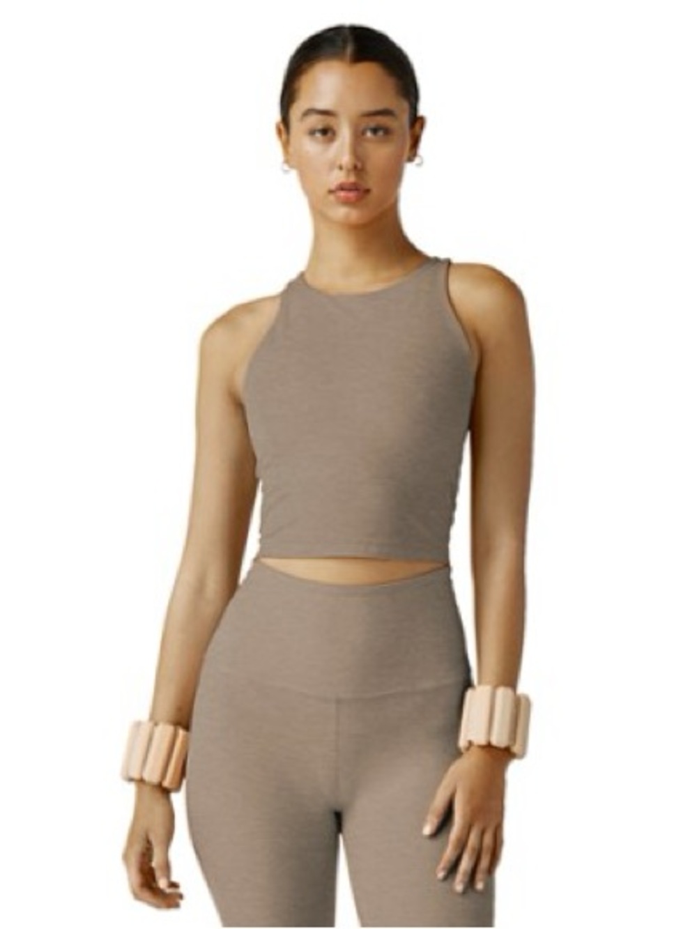*NWT* Beyond Yoga Spacedye Refocus Cropped Tank in Birch Heather - Picture 3 of 7
